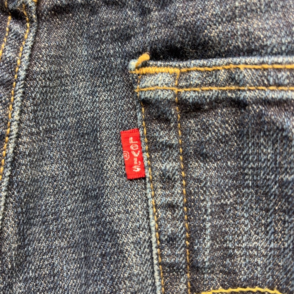 Levis 501 Jeans Mens 40X30 Blue Original Straight Button Fly Dark Faded Denim - Picture 12 of 16